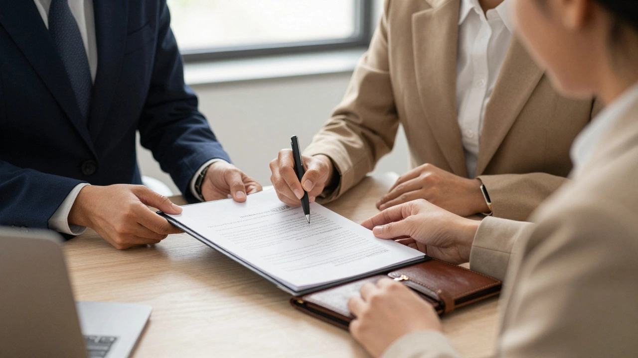 Woman submitting documents to PHA officer in Virginia office.