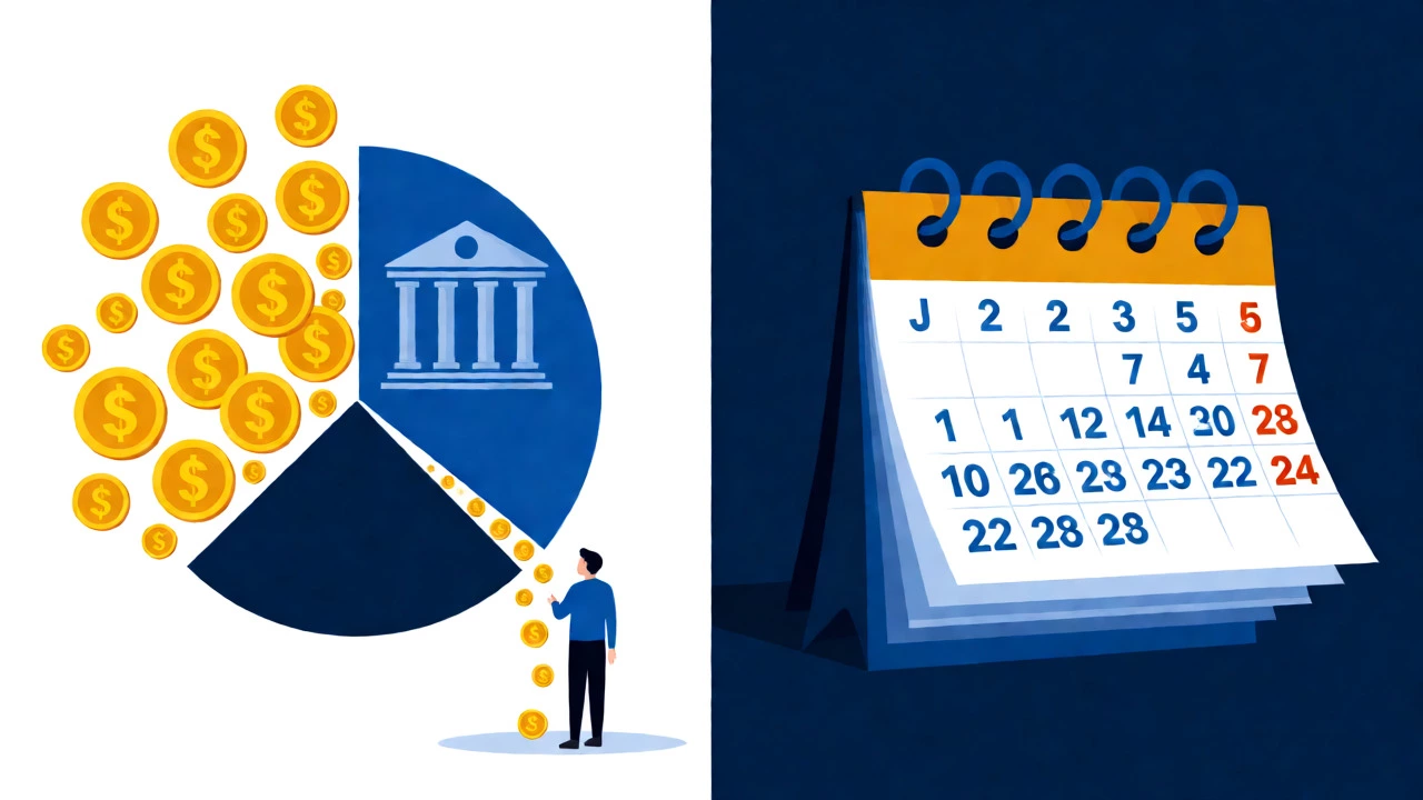 Conceptual illustration of commission splits and time delays in real estate income.